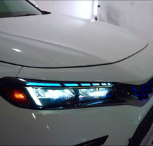 Load image into Gallery viewer, 2022-2026 HONDA CIVIC MATRIX GLOSS BLACK HEADLIGHT DRL, FOGS & REFLECTOR TINT