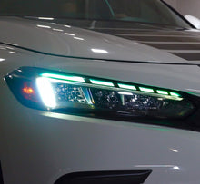 Load image into Gallery viewer, 2022-2025 HONDA CIVIC MATRIX SATIN BLACK DRL HEADLIGHT TINT