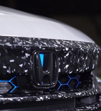 Load image into Gallery viewer, 2021-2022 HONDA ACCORD FORGED CARBON FIBER OVERLAY CHROME DELETE GRILL COMPLETE