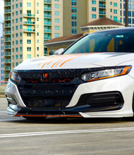 Load image into Gallery viewer, 2018-2020 HONDA ACCORD FORGED CARBON FIBER OVERLAY CHROME DELETE GRILL COMPLETE