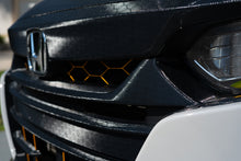 Load image into Gallery viewer, 2018-2020 HONDA ACCORD V2 HEX CARBON FIBER OVERLAY CHROME DELETE GRILL COMPLETE