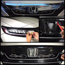 Load image into Gallery viewer, 2018-2020 HONDA ACCORD GLOSS BLACK GRILL OVERLAY CHROME DELETE