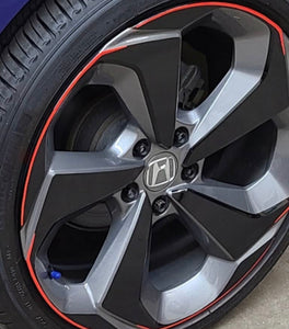 2018-2020 Honda Accord Gloss Black With Color Strips Touring Wheel Skins