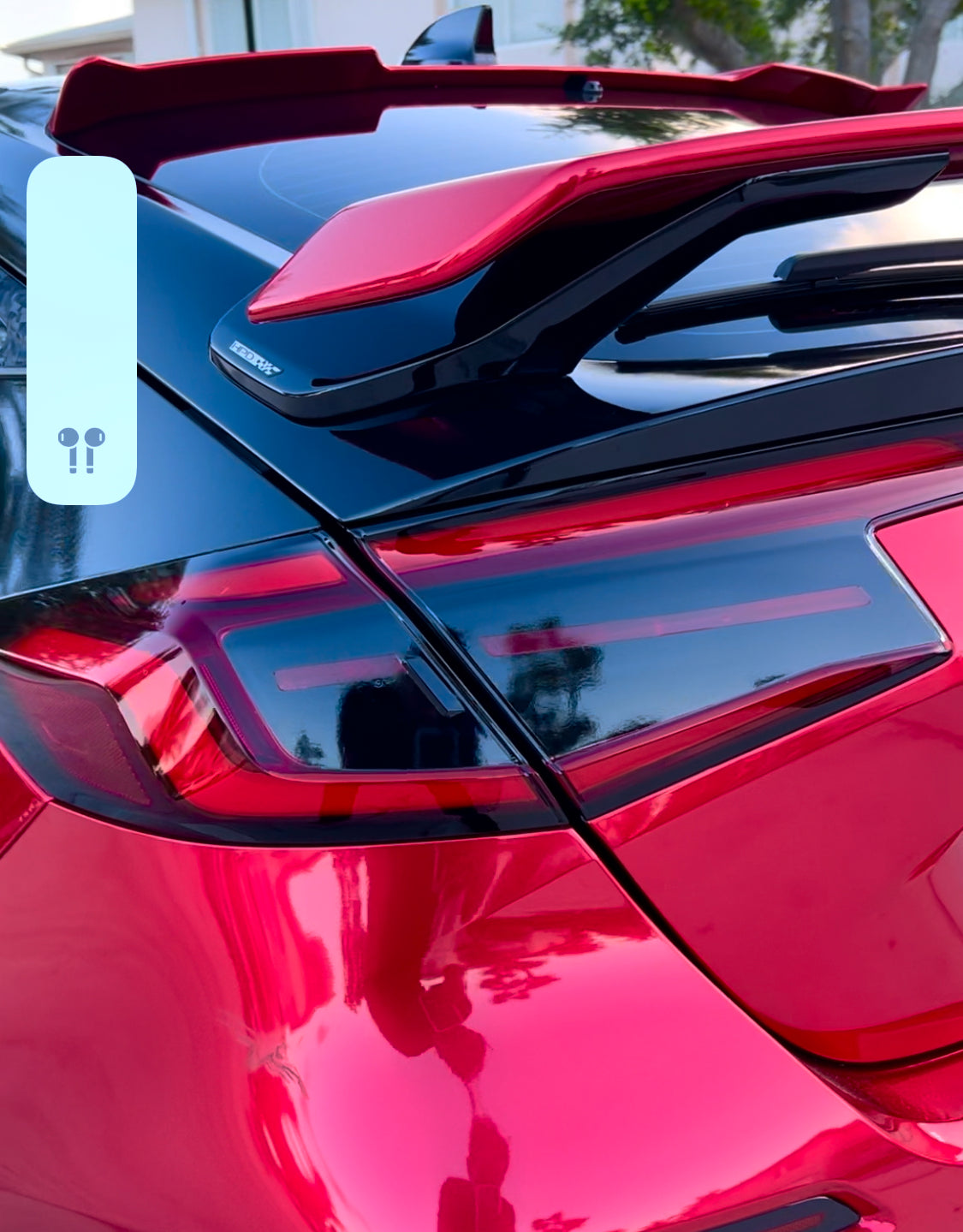 2022 2024 Honda Civic Hatchback Gloss Black Taillights Skins