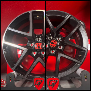 2022-2023 HONDA CIVIC SATIN BLACK V2 HEX WHEEL SKINS
