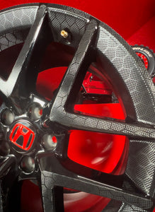 2022-2023 HONDA CIVIC SATIN BLACK V2 HEX WHEEL SKINS