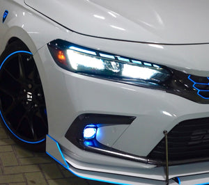 2022-2025 HONDA CIVIC MATRIX GLOSS BLACK  HEADLIGHT DRL, FOGS & REFLECTOR TINT
